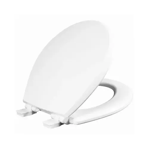 Kendall Round Closed Front WhisperClose White Enameled Wood Toilet Seat