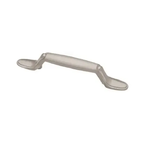 Spoon Foot Cabinet Pull, Satin Nickel, 5-In.