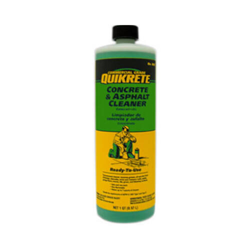 Quikrete 860114 Concrete and Asphalt Cleaner, Liquid, Detergent, Blue, 1 qt, Bottle