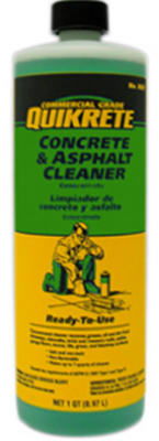 Quikrete 860114 Concrete and Asphalt Cleaner, Liquid, Detergent, Blue, 1 qt, Bottle