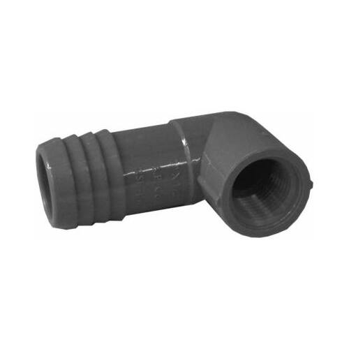 Pipe Fitting, Poly FPT Insert Reducing Elbow, 1 x 1/2-In.