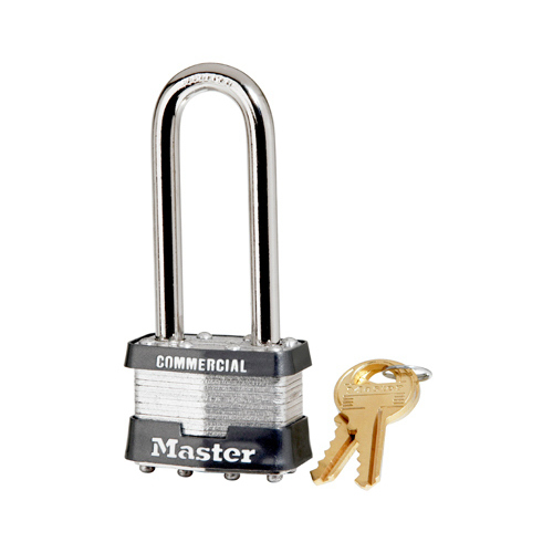 1-3/4 In. Keyed Laminated Padlock, 2-1/2 In. Long Shackle