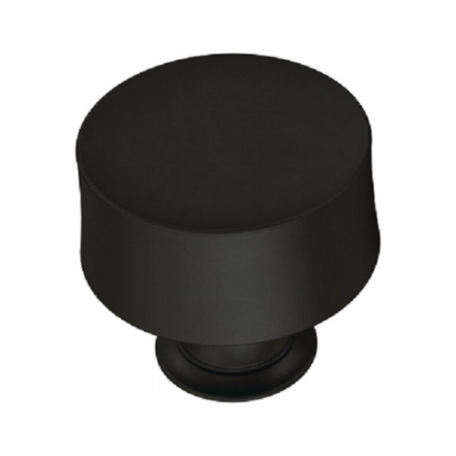 Drum Cabinet Knob, Black, 1-1/4-In. (32mm)