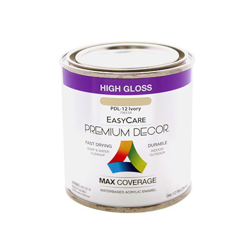 Premium Decor Ivory Gloss Enamel Paint, 1/2-Pt.