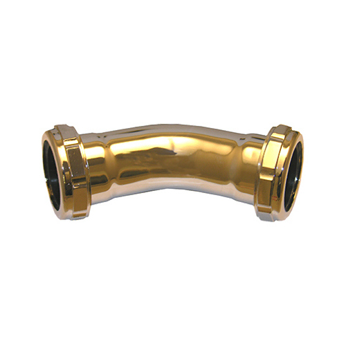Slip Joint Elbow, 1-1/4-In., Chrome Plated Brass, 45 Degrees