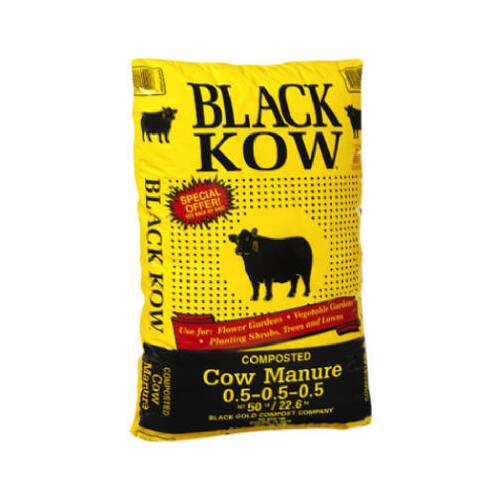 Black Kow 60221 Composted Cow Manure, Black, 1 cu-ft Bag