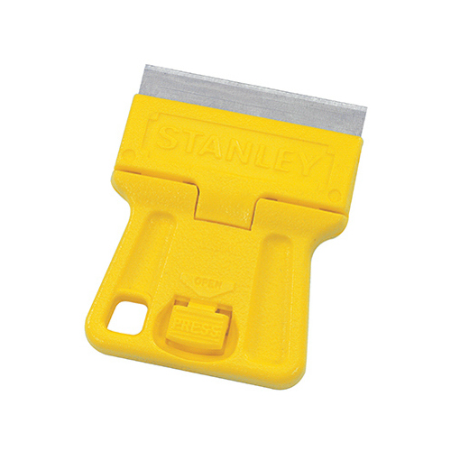 Razor Blade Scraper, 1-1/2 in W Blade, Single-Edge Blade, HCS Blade, Plastic Handle, 1-13/16 in OAL