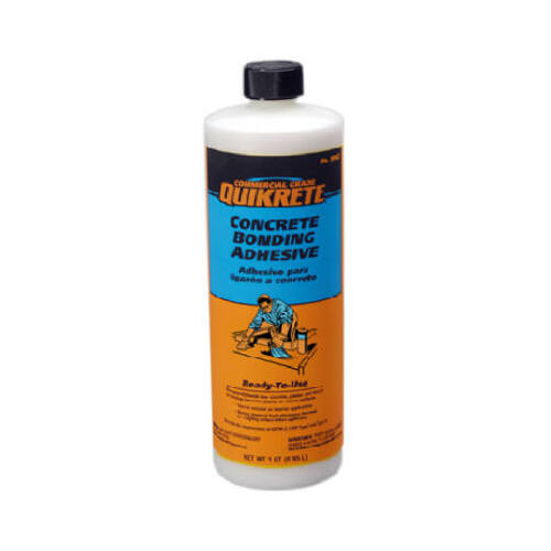 Quikrete 990214 9902-14 Bonding Adhesive, Liquid, Vinyl Acetate, White, 1 qt Bottle
