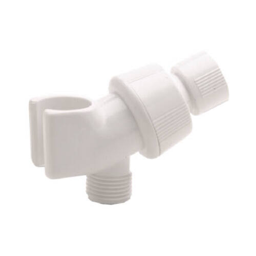 Master Plumber 640508 White Replacement Shower Arm Mount