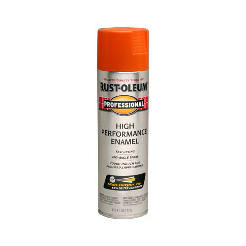 RustOleum 7555838 High Performance Enamel Spray Paint, Gloss, Safety