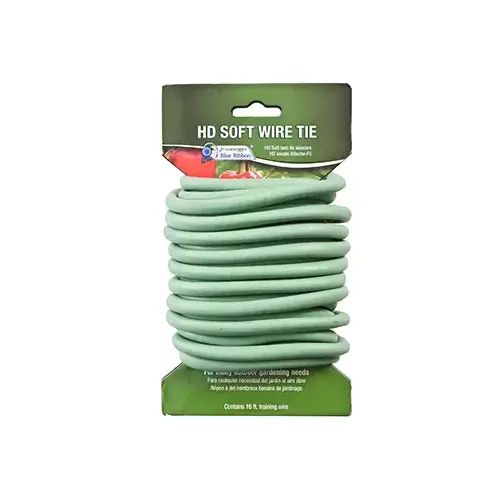 Plant Wire Tie, Heavy-Duty, Soft Coated Wire, 16-Ft. - pack of 6