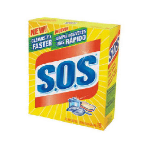 SOS 98018 Steel Wool Soap Pads, 18Ct.