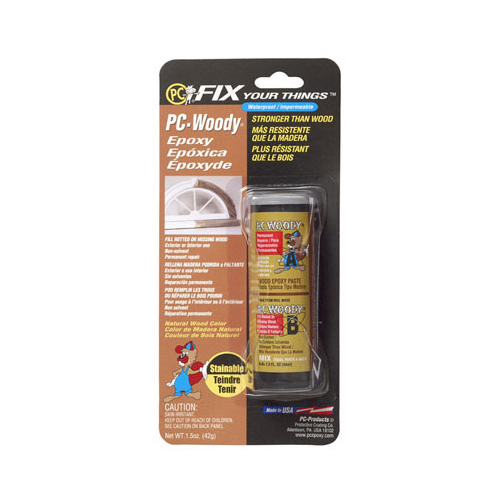PROTECTIVE COATING CO WOODY 1.5 OZ Epoxy Adhesive, White, Paste, 1.5 oz Stick Pack