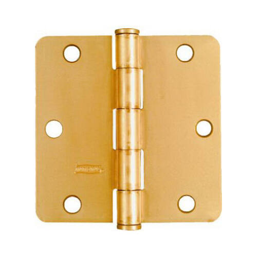 3.5-In. Dull Brass Residential Door Hinge Pair