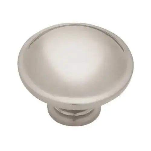 Cabinet Knob, Satin Nickel, 1.25-In. Round