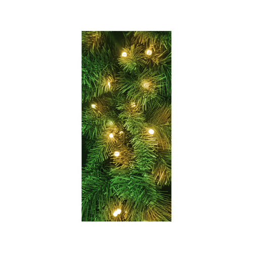 LEDUP MANUFACTURING GROUP LTD BP6F140SL8WWTW Pre-Lit Mountain Spruce Garland, 100 Twinkling Warm White LED Lights, 6-Ft.