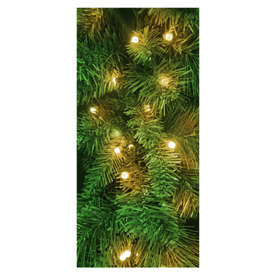 LEDUP MANUFACTURING GROUP LTD BP6F140SL8WWTW Pre-Lit Mountain Spruce Garland, 100 Twinkling Warm White LED Lights, 6-Ft.