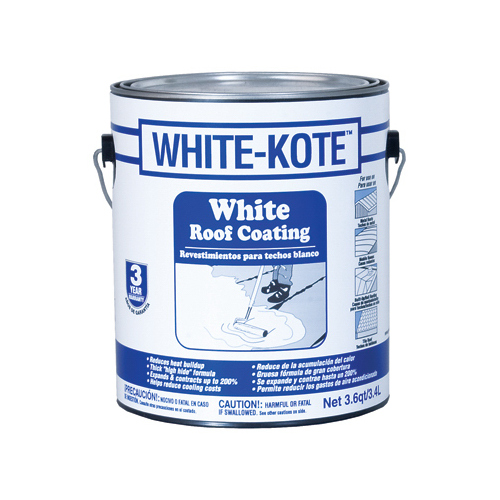 Roof Coating, White Acrylic, 3.6-Qt. - pack of 4