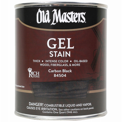 Old Masters 84504 Gel Stain, Oil-Based, Carbon Black, 1-Qt.