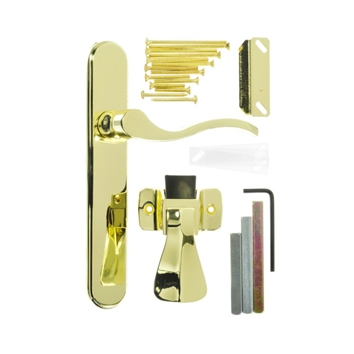 Wright Products VBG115PB Door Lever Lockset, Brass, 3/4 to 2 in Thick Door