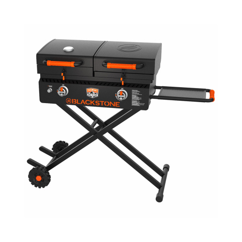 Blackstone 1550 Tailgater Grill and Griddle, 60,000 Btu, 2-Burner, 534 sq-in Primary Cooking Surface