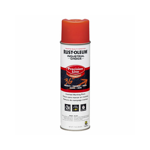 INDUSTRIAL CHOICE 1662838 Marking Paint, Gloss, Fluorescent Red, 17 oz, Aerosol Can