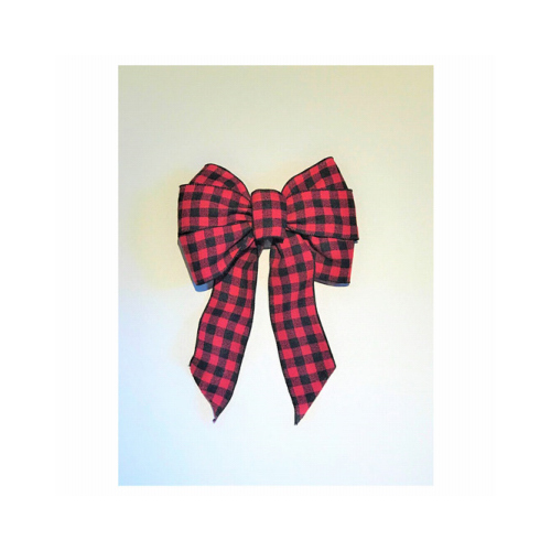 Deluxe Bow, Buffalo Plaid, 8-1/5-In. x 14-In.