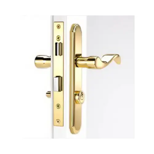 Wright Products VMT115PB Door Lever Lockset, Solid Brass, 1-1/8 to 2 in Thick Door, 3/4 in Backset