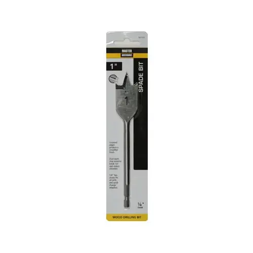Wood Boring Spade Drill Bit, 1 In.