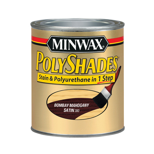 Bombay Mahogany Satin Polyshades Wood Stain, Qt.