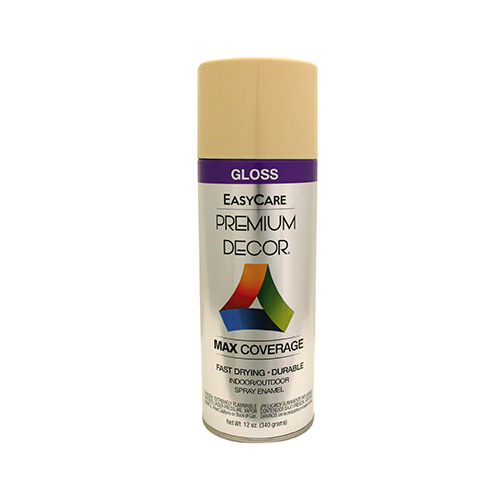 Premium Decor Spray Paint, Almond Gloss, 12-oz.