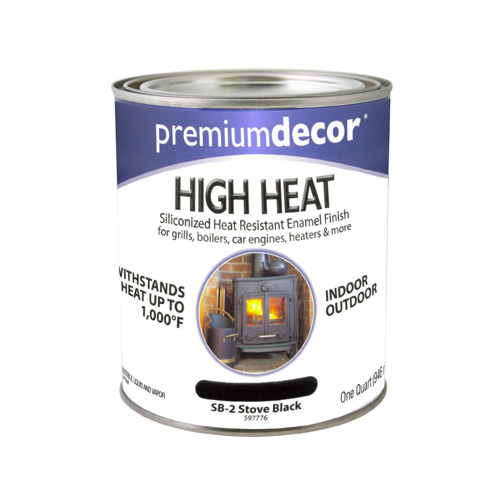 Stove Paint, Black, High Heat, 1-Qt.