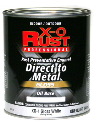 TRUE VALUE MFG COMPANY XO1-QT Premium Ant-Rust Oil-Base Enamel, White Gloss, 1-Qt.