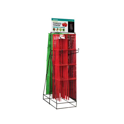 Tomato Tower Display, 4-Panel, 20-Pc., Green & Red
