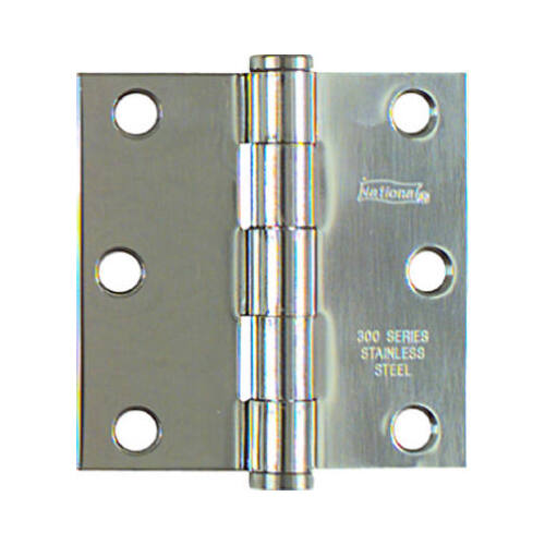 3 x 3-In. Stainless Steel Square Corner Door Hinge