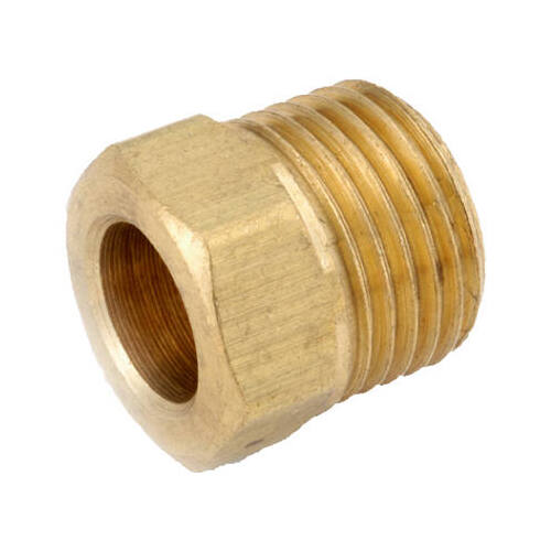 Anderson Metals 54341-04 Brass Inverted Flare Nut, 1/4-In.