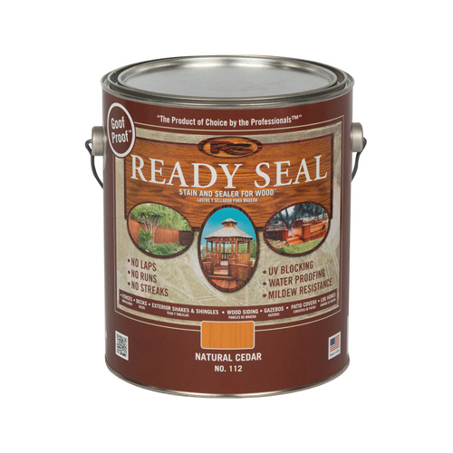 Ready Seal 112-XCP4 Stain and Sealer, Natural Cedar, 1 gal, Can - pack of 4
