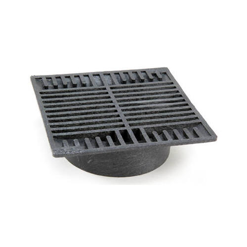 Polyolefin Grate, Black, 9 In. Square