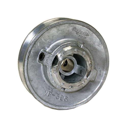 Motor Pulley, 1/2 in Dia Bore, 3-1/4 in OD, Zinc