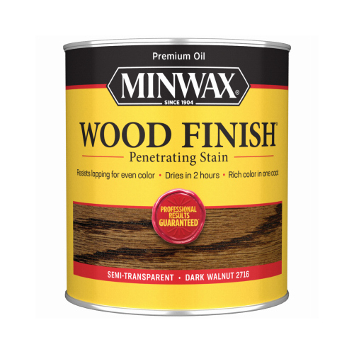 Minwax 70012 Wood Finish Wood Stain, Dark Walnut, Liquid, 1 qt, Can