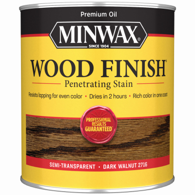 Minwax 70012 Wood Finish Wood Stain, Dark Walnut, Liquid, 1 qt, Can