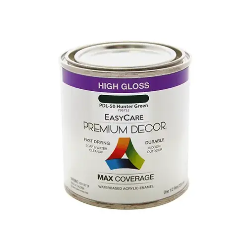 Premium Decor Hunter Green Gloss Enamel Paint, 1/2-Pt.