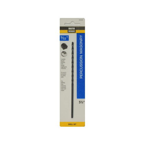 Percussion Masonry Drill Bit, 5/32 x 5-1/2-In.