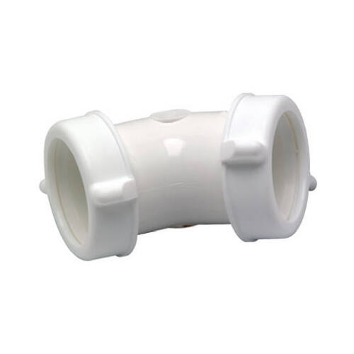 Master Plumber 453-308 1-1/4-Inch Or 1-1/2-Inch O.D. Tube Slip Joint 45-Degree Lavatory/Kitchen Drain Elbow