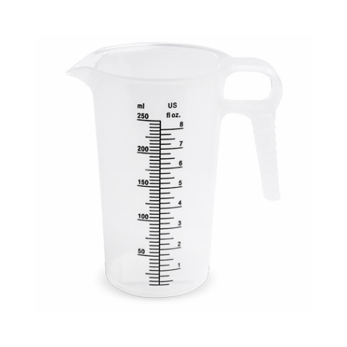 AXIOM PRODUCTS PM80008 Accu Pour Measuring Pitcher, 8-oz., Food Grade Polypropylene, Measures in oz. & Metric