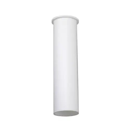 Flanged Kitchen Drain Tailpiece, White Plastic, 1.5 x 6-In.