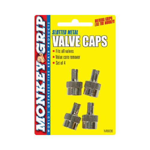 Valve Caps, Slotted  pack of 24