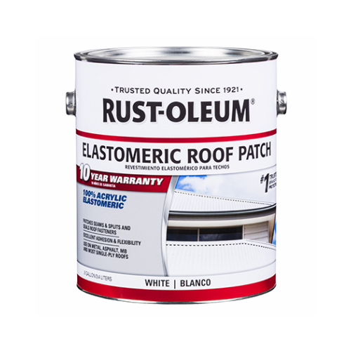 Elastomeric Roof Patch, White, Liquid, 0.9 gal