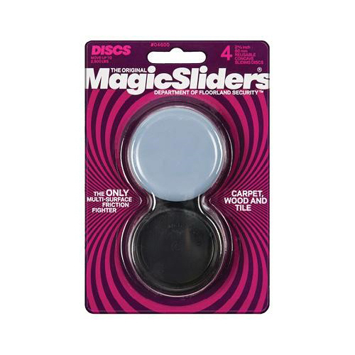 MAGIC SLIDERS L P 04600 Surface Protectors, Concave Furniture Sliding Discs, 2-3/8-In. Round  pack of 4