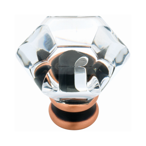 Acrylic Cabinet Knob, Bronze & Copper, 1-1/4-In. Round